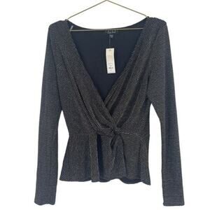 NWT Francesca’s Collections Glitter Long Sleeve Top